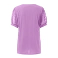 thumbnail image 3 of Womens Summer Tops, Short Sleeve Shirts for Women Casual Loose Fit Solid Color Square Neck Dressy Blouses, 3 of 5