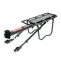 BUCKLOS Adjustable Aluminum Rear Bike Rack - Quick Release, Reflective Mountain Bike Rack with Side Wings