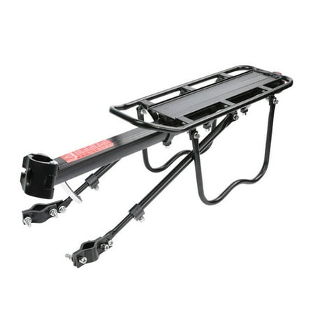 BUCKLOS Adjustable Aluminum Rear Bike Rack - Quick Release, Reflective Mountain Bike Rack with Side Wings