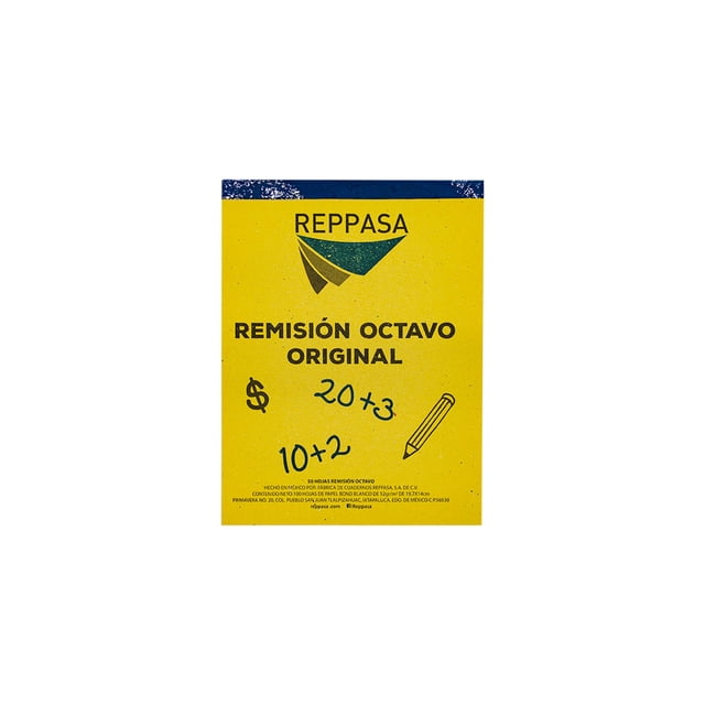 12 Blocks Notas De Remisión Original REPPASA 1/8 Con 50 Notas Cada Uno