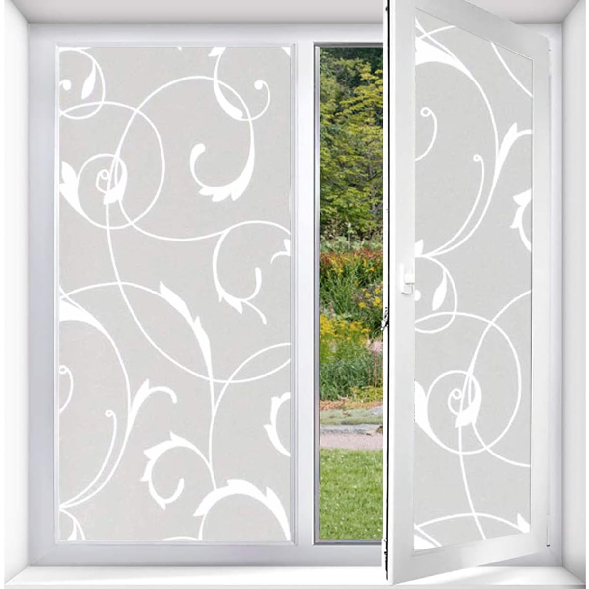 Rabbitgoo Window Privacy Film Decorative Static Cling Frosted Glass 