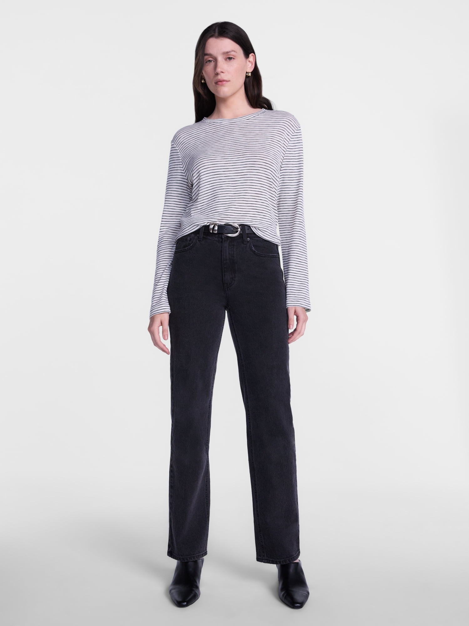 Scenario Women's Oversized Tee with Long Sleeves, Sizes XS-XXXL