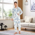 thumbnail image 6 of FORMRS Onesies Pajama for Adults Unisex Hoodie Winter Jumpsuit One Piece Sleepwear, Sizes S-2XL, Forget Me Not, 6 of 7