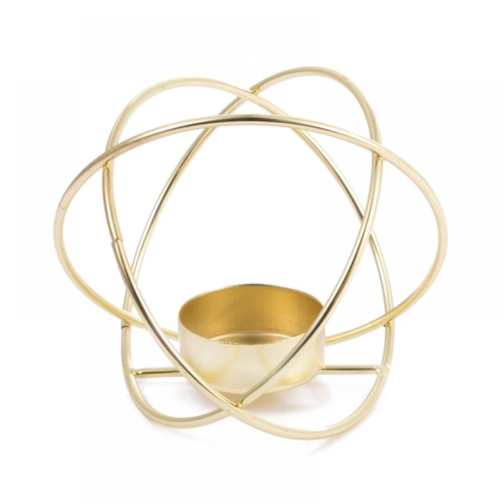 Retro Candlestick Threelegged Geometric Candlestick Metal Wrought Iron Candle Holder