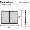 thumbnail image 3 of BIRDROCK HOME Fireplace Screen with Doors - Decorative - Easy Assembly - Heavy Duty - Handcrafted, 3 of 5