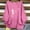 Hot Pink, variant on Ytndtr Women's Fashion Casual Sleeve Linen Embroidery pattern Round-Neck Solid Color Top