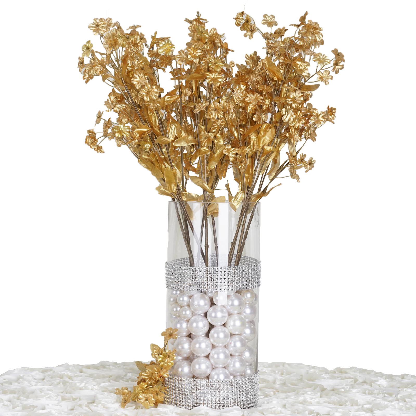 Efavormart 12 bushes BABY BREATH Artificial FILLER FLOWERS for DIY
