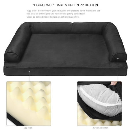 Extra Large Orthopedic Dog Couch Pet Bed Sofa Waterproof Slate Gray 38 5 X 27 7 8 Canada Extra Large Orthopedic Dog Couch Pet, Extra Large Leather Dog Sofa