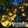 thumbnail image 3 of Guirnalda de luces LED con forma de globo de cristal Solar, 60 LED, 8 modos de iluminación IP65, guirnalda navideña para decoración de fiesta en el jardín, 1 ud./2 uds., 3 of 5