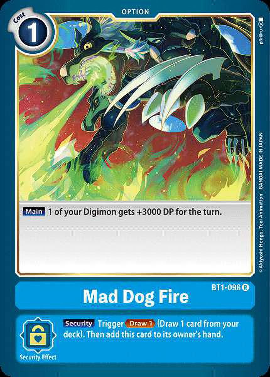 Digimon 2020 V.1 Rare Mad Dog Fire BT1-096