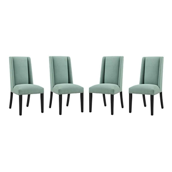 Modway Baron Dining Chair Fabric Set of 4 in Gray