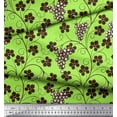 thumbnail image 2 of Soimoi Moss Georgette Tissu Feuilles et Raisins Fruits Tissu Imprimé par Yard 42 Pouces de Large, 2 of 3