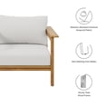 thumbnail image 3 of Modway Fauteuil Wren en Bois Flotté Naturel pour Patio, Blanc, 3 of 11