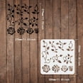 thumbnail image 2 of Large Plastic Reusable Drawing Painting Stencils Templates for Painting on Scrapbook Fabric Tiles Floor Furniture Wood Square Rose Pattern 300x300mm, 2 of 9