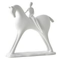 thumbnail image 2 of Escultura abstracta de caballo, adorno de escritorio, arte, artesanía, creativo, decorativo. Blanco, 2 of 9