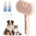 thumbnail image 1 of HAYAN Pet Spray Hair Removal Comb,3 in 1 Cat Steam Brush Self-Cleaning Pet Hair Removal Comb with No-cleaning Liquid, USB Cat Steam Brush is Suitable for Long and Short Hair of Cat and Dog (Pink), 1 of 1