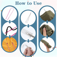 thumbnail image 6 of 8 Pcs Flexible Drawstring Threader Tool Set Sewing Loop Turner for Jackets, Coats, Pants, Hoodies & Sweaters, 6 of 7
