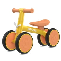 Gotrax BA1 4 Wheels Ride-On Toy for Toddlers Ages 1-2, 7" Silent Wheels Baby Balance Bike, Indoor and Outdoor Use, Yellow
