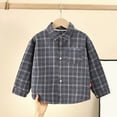 thumbnail image 2 of WXFAZCVU Boys Long Sleeve Flannel Plaid Shirt Button Down Shirts Soft Comfortable Jackets Size 7-8 Years, 2 of 4