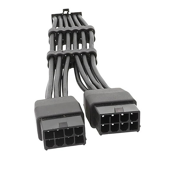 12-Pin to Two 8Pin (6 2P) PCIe GPU Power Extension Cable for RTX30 Series Power Cord 30cm 11.8in for Graphics Card