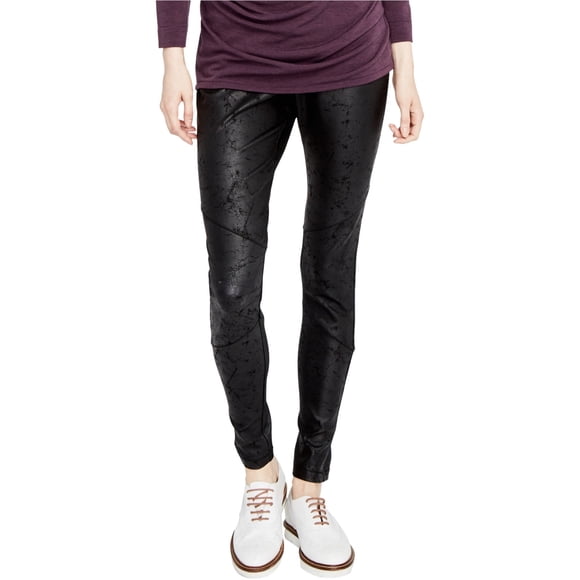 Leggings casuales con revestimiento agrietado Rachel Roy Juliette para mujer negro XS