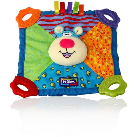 Nuby Plush Teething Blankie, Bear