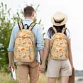 thumbnail image 5 of Honeii Scandinavian Style Hygge Print Canvas College Laptop Backpack, Durable Rucksack Travel Notebook Bag School Backpack Book Bag for Men Women-Medium, 5 of 7