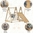 thumbnail image 6 of Avenlur Juniper Montessori Toddler Playset Indoor Playground Folding Gym, Interchangeable Baby/Toddler Swing 5 in 1 Multifunctional Foldable, Ladder Climber, Slide, Rock Climbing Kids Ages 1yr - 5yrs, 6 of 15