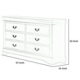 thumbnail image 3 of 6 Drawer Wooden Dresser with Metal Hanging Pulls and Bracket Feet White, 3 of 3