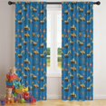 thumbnail image 5 of Blackout Kids Curtains,Cartoon Construction Vehicles Cones Blue Pattern Childrens Insulated Curtains Set Of 2,Bedroom Essentials,Toddler Room Decor 42"x84", 5 of 5