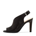 thumbnail image 2 of YDN Women's Peep Toe High Heel Sandals Backstrap Slingback Stiletto Pumps Shoes with Buckle Size 7 Black, 2 of 4