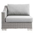 thumbnail image 6 of Modway Conway Outdoor Patio Wicker Rattan Left-Arm Chair in Light Gray Gray, 6 of 8