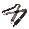thumbnail image 3 of Holdup Suspender, X Type Suspenders Hand Stitched Leather Practical Useful With Heavy Duty Metal Clips For Suits For Pants For Trousers For Men, 3 of 8