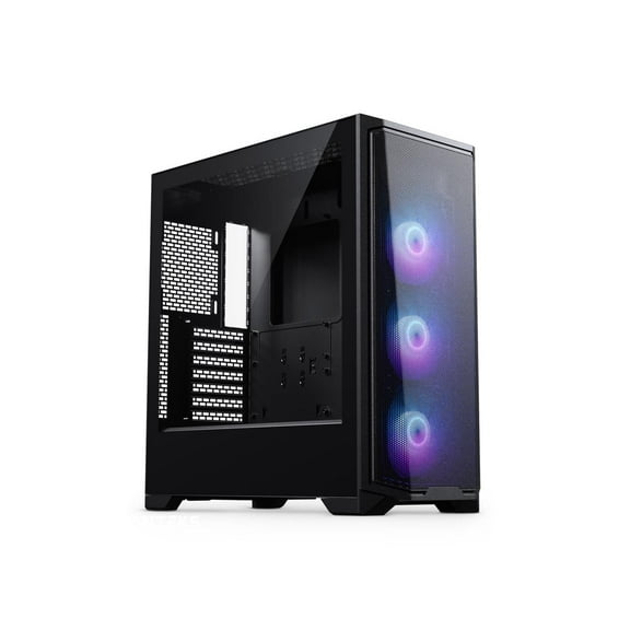 Phanteks Eclipse G370A, mid-tower Gaming Chassis, high airflow mesh, 3x M25 D-RGB Fans, Black.