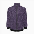 thumbnail image 2 of Pretty Bohemian Art Paisley Purple Jacket Men's Street Cool Long Sleeves Coat Personality Tops Oversized Zipper Jackets Male Clothes, 2 of 7