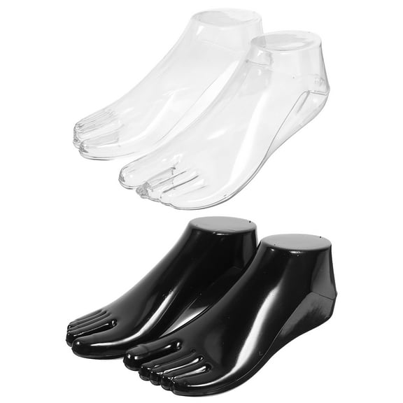 GOOHOCHY Versatile Mannequin Foot Sock Model for Home Use Practical and Firm Plastic Assorted Color 2 Pairs