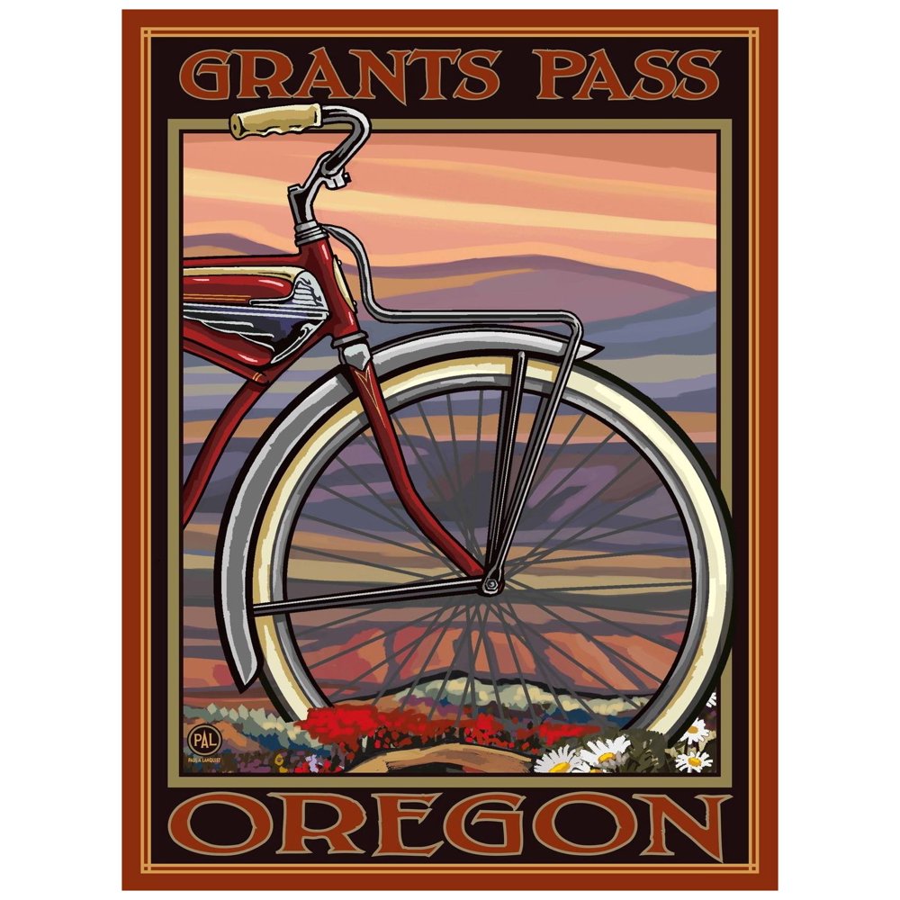 Grants Pass Oregon Giclee Art Print Poster by Paul A. Lanquist (18" x