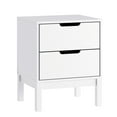 thumbnail image 2 of Emma + Oliver Kids Double-Drawer Night Stand with White Solid Wood Frame, Side Table for Kids Bedroom, 2 of 10
