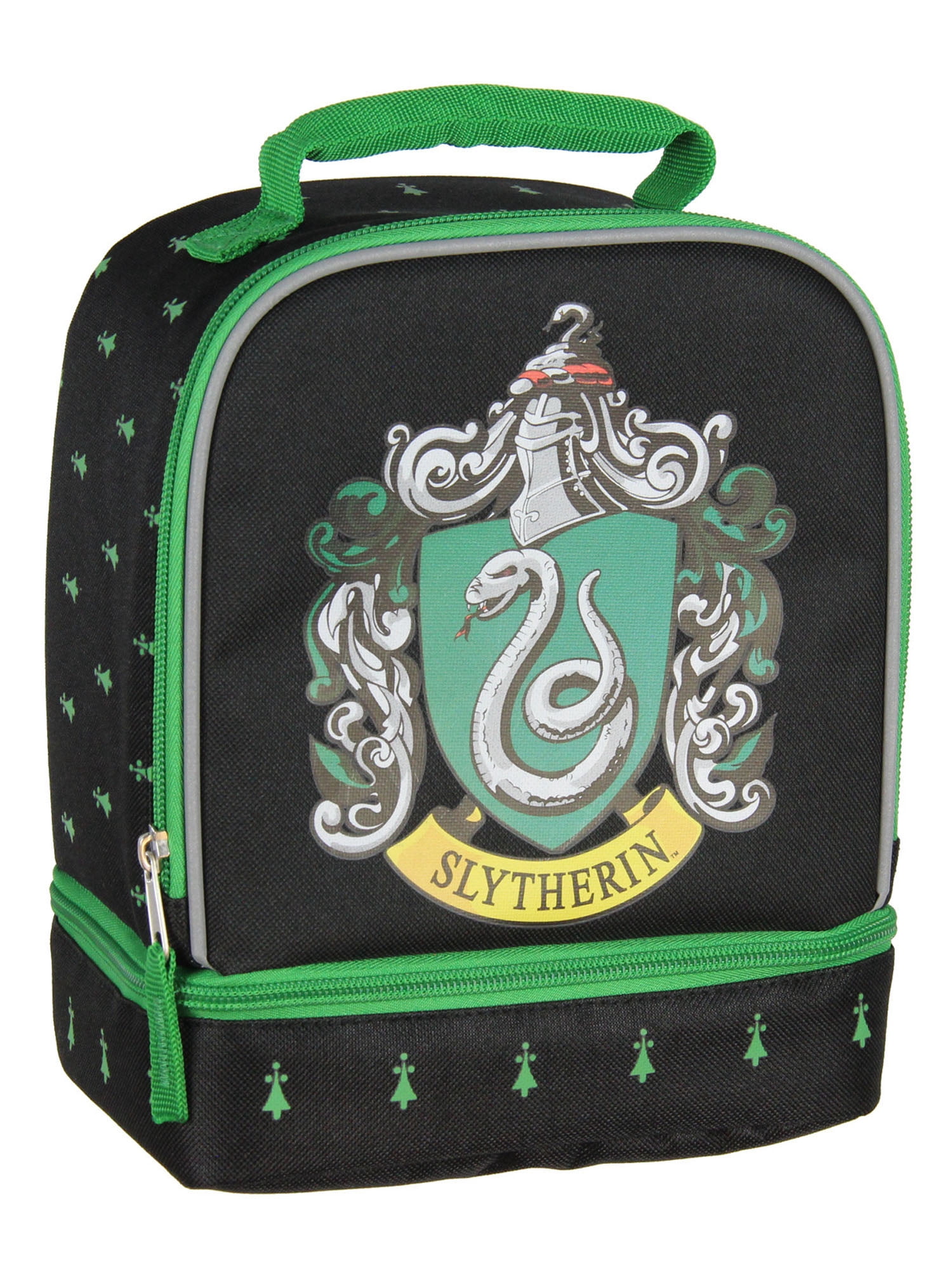 Harry Potter Slytherin Crest Dual Compartment Lunch Bag Tote 10"