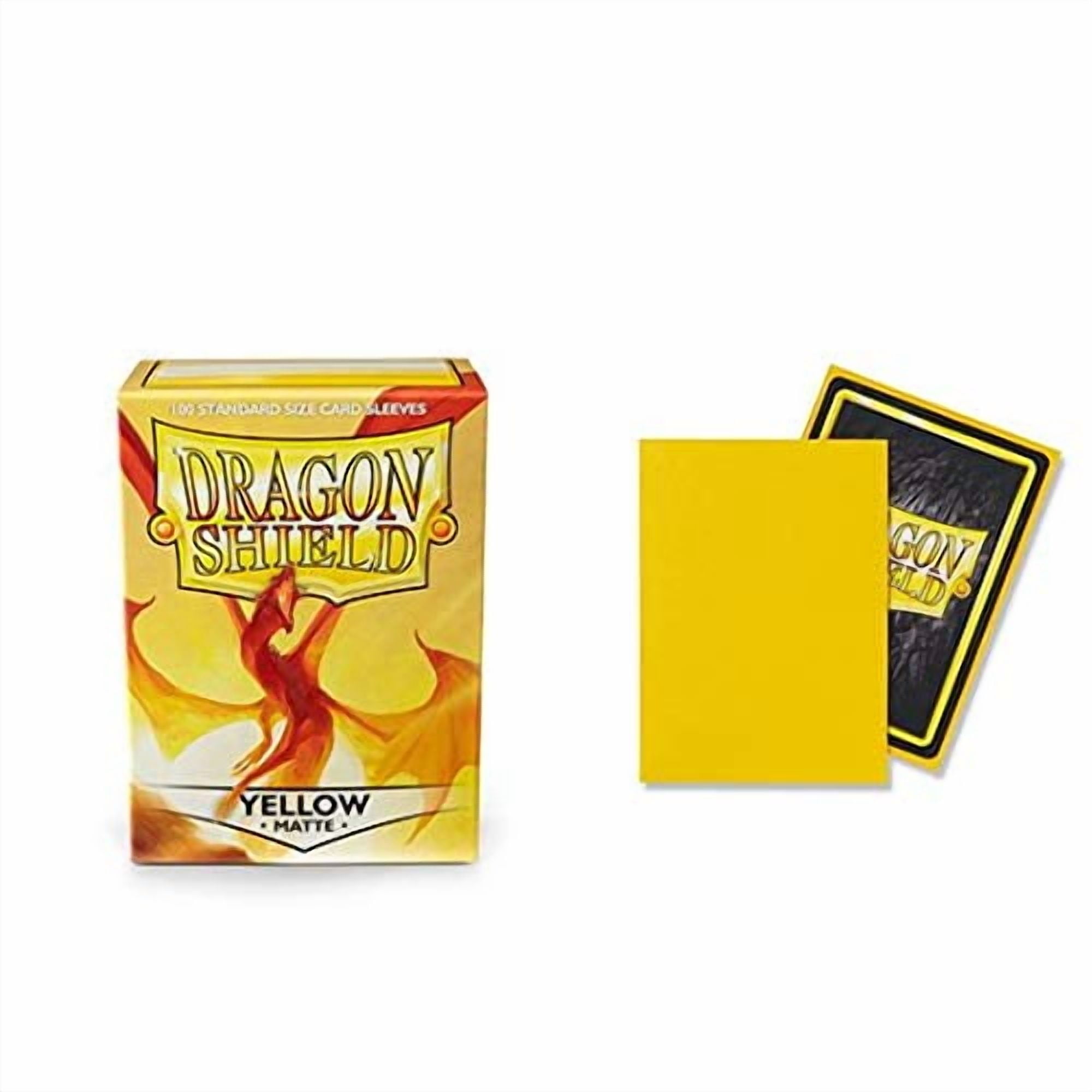 2 Packs Dragon Shield Matte Yellow Standard Size 100 ct Card Sleeves Value Bundle!