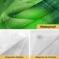 thumbnail image 4 of No Hook Shower Curtain with Snap in Liner, St. Patrick's Day Threeleaf Grass Waterproof Bath Curtain Double Layers with See Through Top Window, Green Grid Hotel Shower Curtains 72x72in, 4 of 9