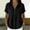 Black, variant on Linen Henley Shirts For Womens Lapel Collar Snap Button Up V Neck Tops Short Sleeve Casual Blouses Loose Summer Tshirts Dressy Tunic Clothes Navy S