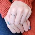 thumbnail image 5 of High polished (no plating) Stainless Steel Ring with AAA Grade CZ in Clear for Women Style DA146, 5 of 5