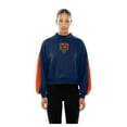 thumbnail image 4 of Women's New Era Navy Chicago Bears Sport Night Mock Neck Balloon Sleeve Pullover Sweatshirt, 4 of 5