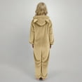 thumbnail image 3 of BFHHYA Kids' Fleece Onesie Sleepwear Sherpa Fuzzy Zip-Up Bear-Ear Hooded Jumpsuit Long Sleeve Lounge Romper Sleepwear with Pockets(5-15Y), 3 of 6