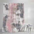thumbnail image 3 of Shower Curtains for Bathroom, Pink Grey Abstract Waterproof Fabric Shower Curtain, Modern Minimalist Smear Art Decorative Bathroom Curtain for Bathtub, 36"x72", No Hooks Included, 3 of 9