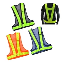 Worgeous 1pc Fishnet Safety Reflective Vest High Visibility Security Mesh Waistcoat for Cycling Outdoor Construction (Orange)