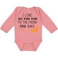 thumbnail image 3 of Inktastic I Love My Paw Paw to the Moon and Back Boys or Girls Long Sleeve Baby Bodysuit, 3 of 5