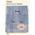 thumbnail image 3 of Cozy and Elegance - Embroidery Daisy Kitchen Curtain Swag Tier Window Treatment Set,Ivory,Pink, 3 of 4