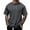 Dark Gray, variant on JIAYUE Men's T Shirt Summer Ice Silk Mesh Solid Color Short Sleeve Loose Fit Crew Neck Sports Tops Breathable Activewear For Seniors Wear